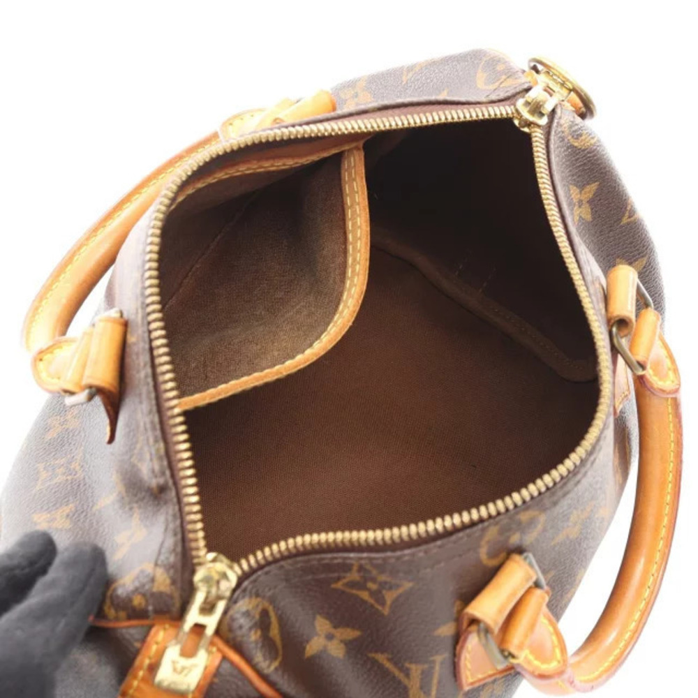 Louis Vuitton Handbag Bandoulire Speedy Canvas Brown Monogram Leather - Picture 3 of 10